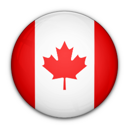 Canada round flag