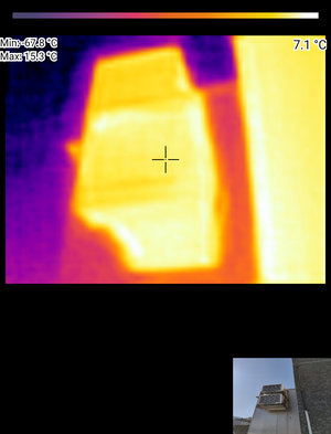 air conditioner under thermal camera