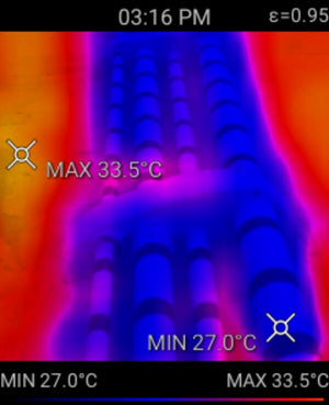 Thermal image of pipes