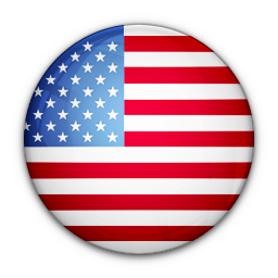 USA round flag