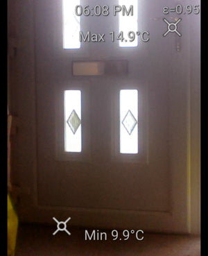 Door shows max and min temperature 