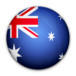 Australia round flag