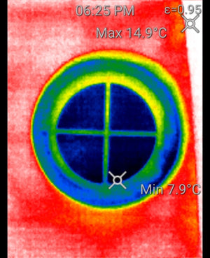 Circle window in thermal camera