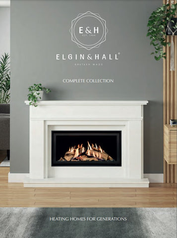 bemodern Elgin and Hall Broseley fireplace fires surrounds & electric collection brochure from The Stove House in West Sussex your local stove showroom / shop / installers