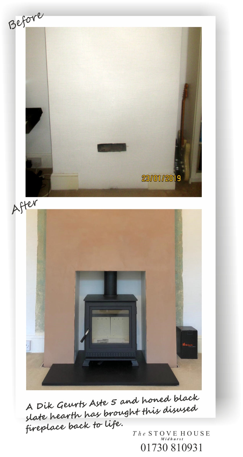 Dik Geurts Aste 5 Stove Supplied and installed by The Stove House, between Chichester and Haslemere. 01730 810931