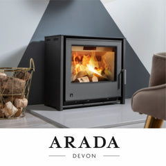 Arada Stoves such as the Farringdon Ecoburn Ecoboiler Holborn & Lagom models at The Stove House in Midhurst nr Petersfield Chichester Haslemere Pulborough Petworth fitting installation & surveys in West Sussex Surrey & Hampshire