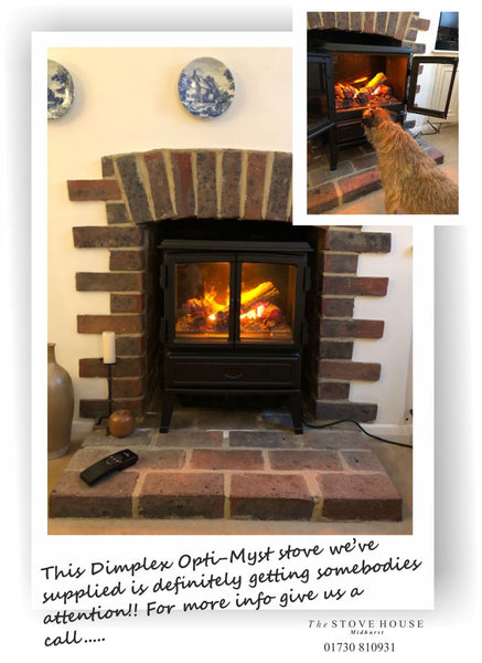 Dimplex Opti myst Oakhurst Electric Stove Supplied and installed by The Stove House, between Chichester and Haslemere. 01730 810931