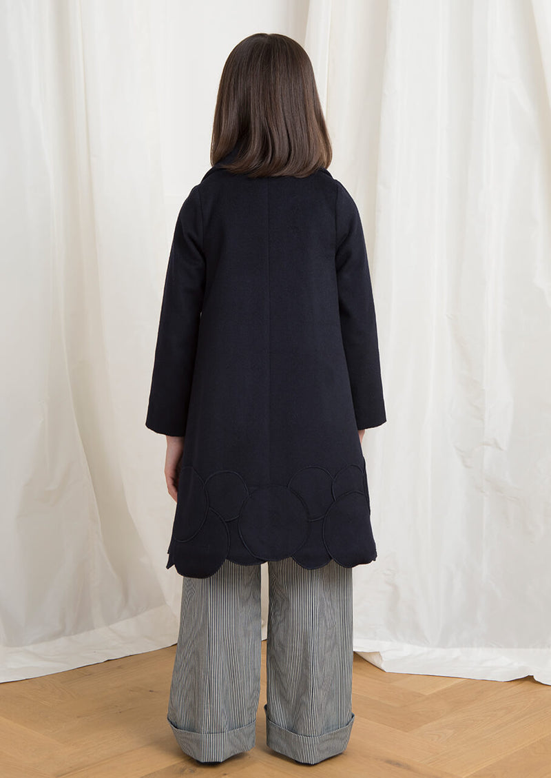 girls navy wool coat