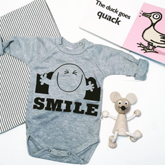 Tobias and The Bear x Mr Men Grey Smile bodysuit and other toys 