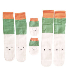 Petite Pattes Family pack of socks with faces 