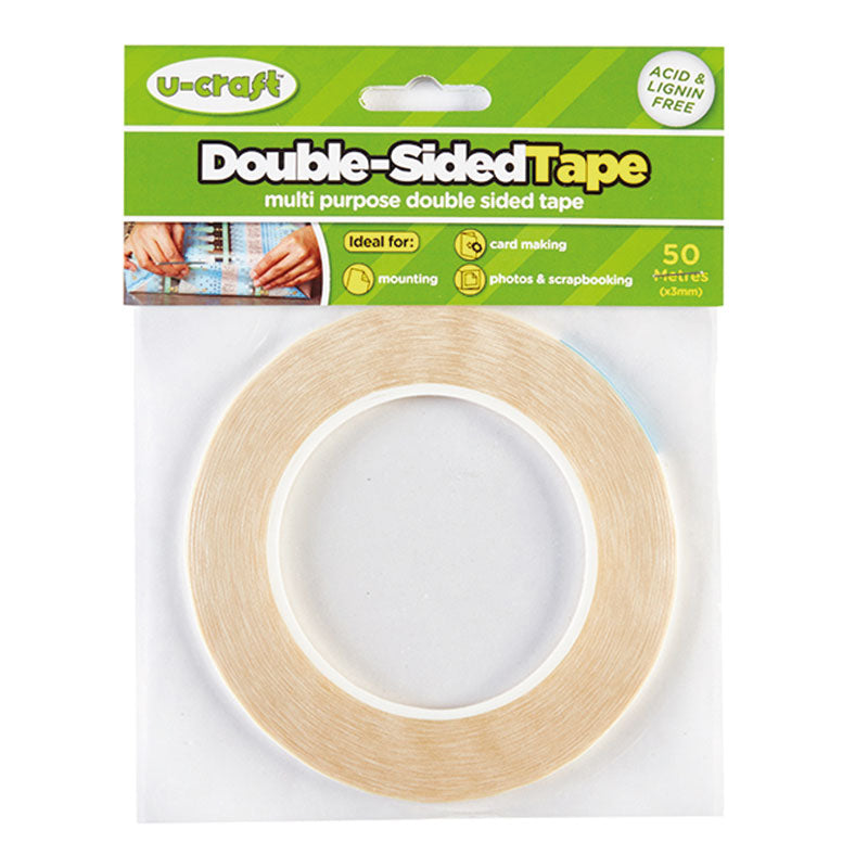 50 Metre Multi Purpose Double Sided Sticky Tape 3mm Width Allthingssticky