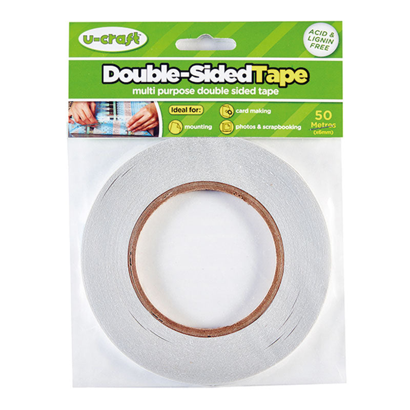 50 Metre Multi Purpose Double Sided Sticky Tape 6mm Width Allthingssticky