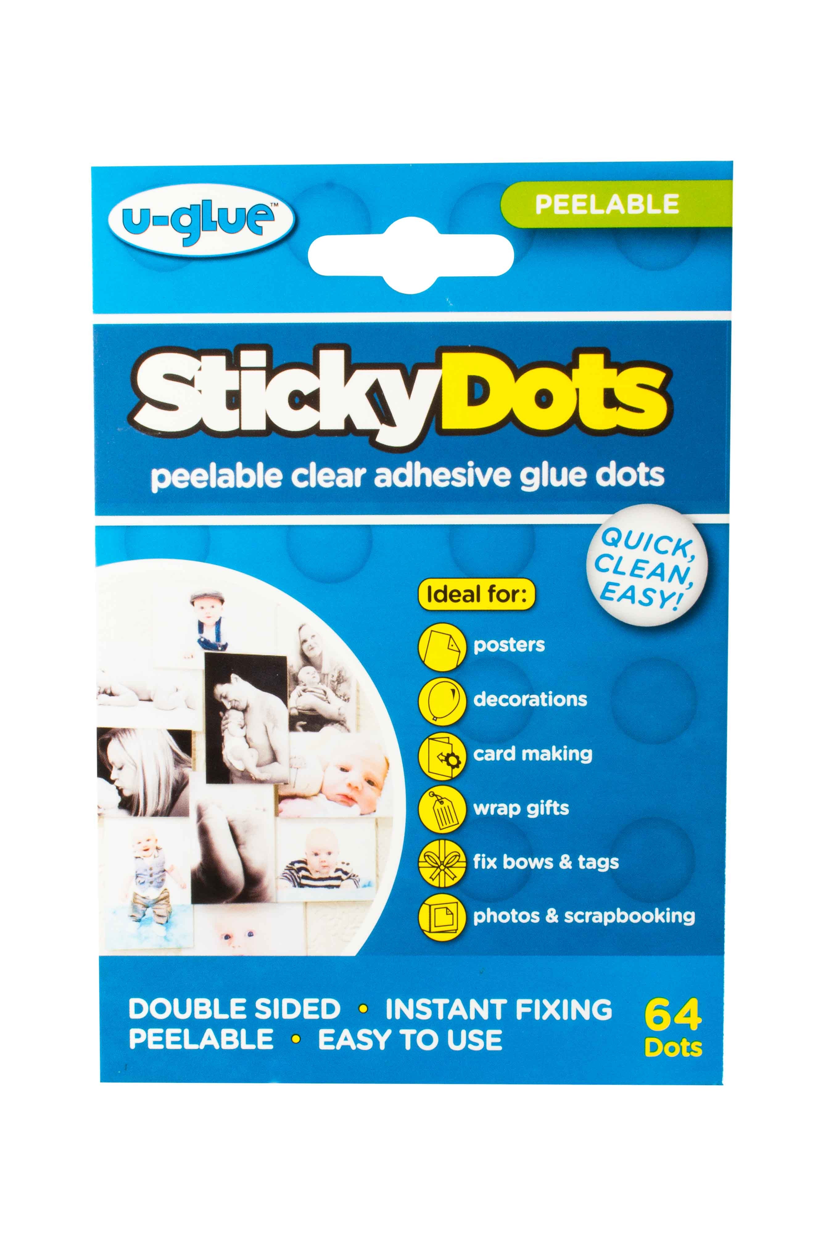 Sticky Dots 64 X Peelable Glue Dots On Perforated Sheets Allthingssticky