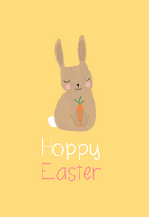 Happy easter bunny card