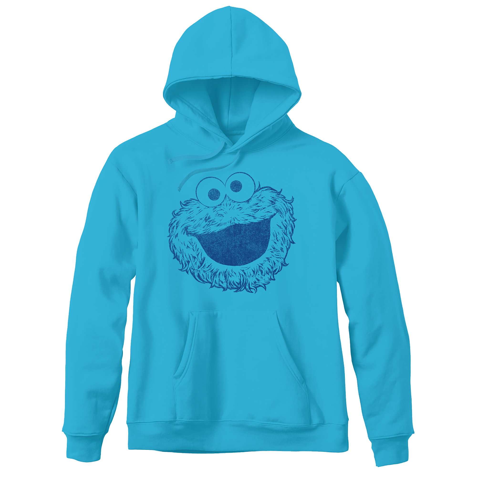 Selectiekader Catastrofaal rietje Sesame Street Big Face Cookie Monster Blue Adult Pullover Hoodie - SeaWorld  Parks & Entertainment Shop