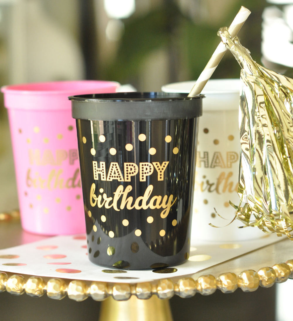 plastic birthday cups