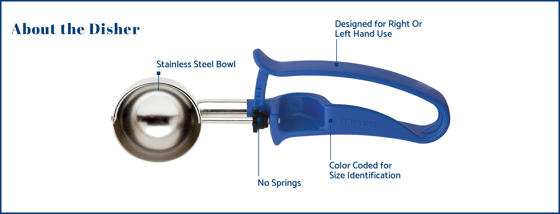 Zeroll Universal Standard Length Ez Disher Food Portion, 1 5/16