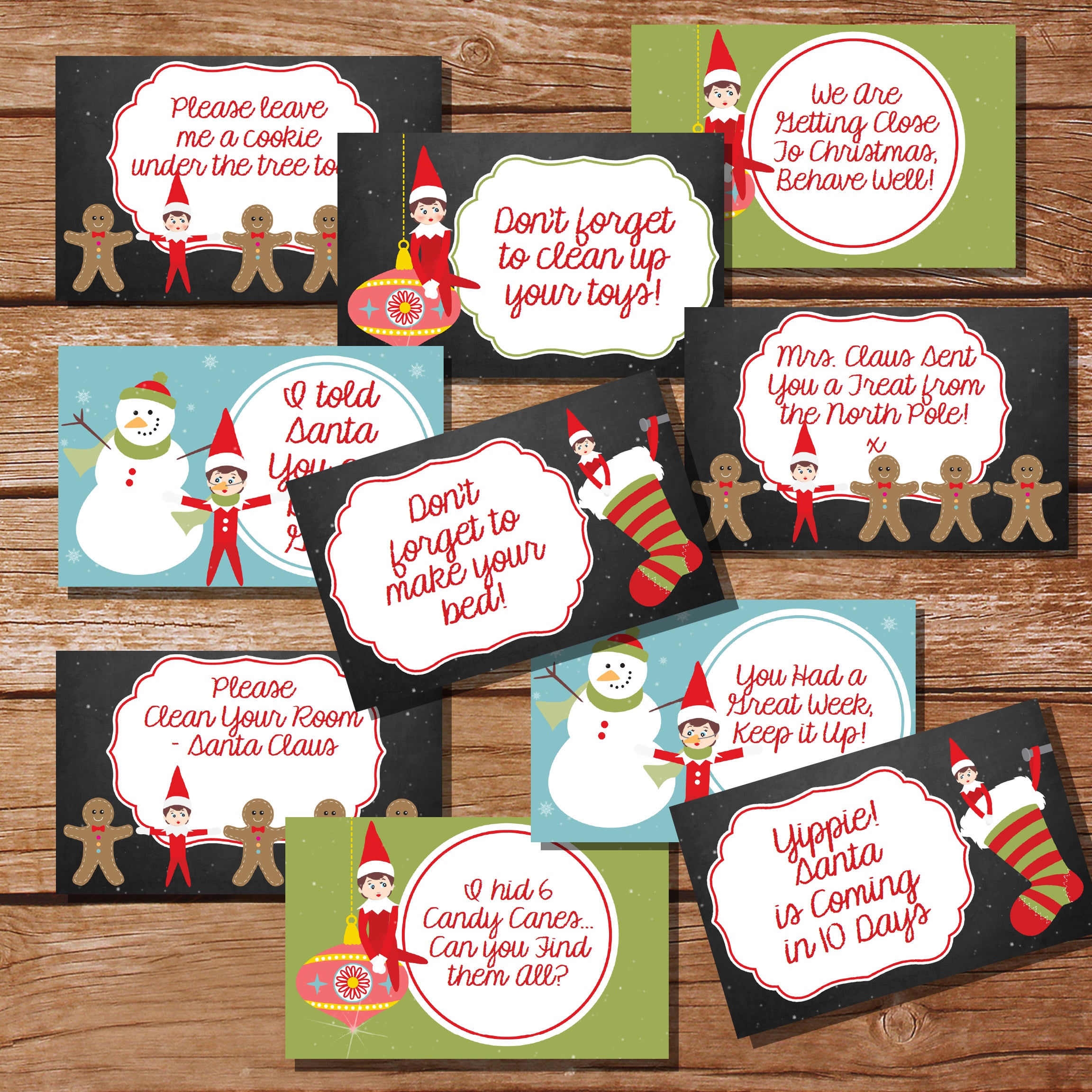 Free Elf on the Shelf Editable Note templates