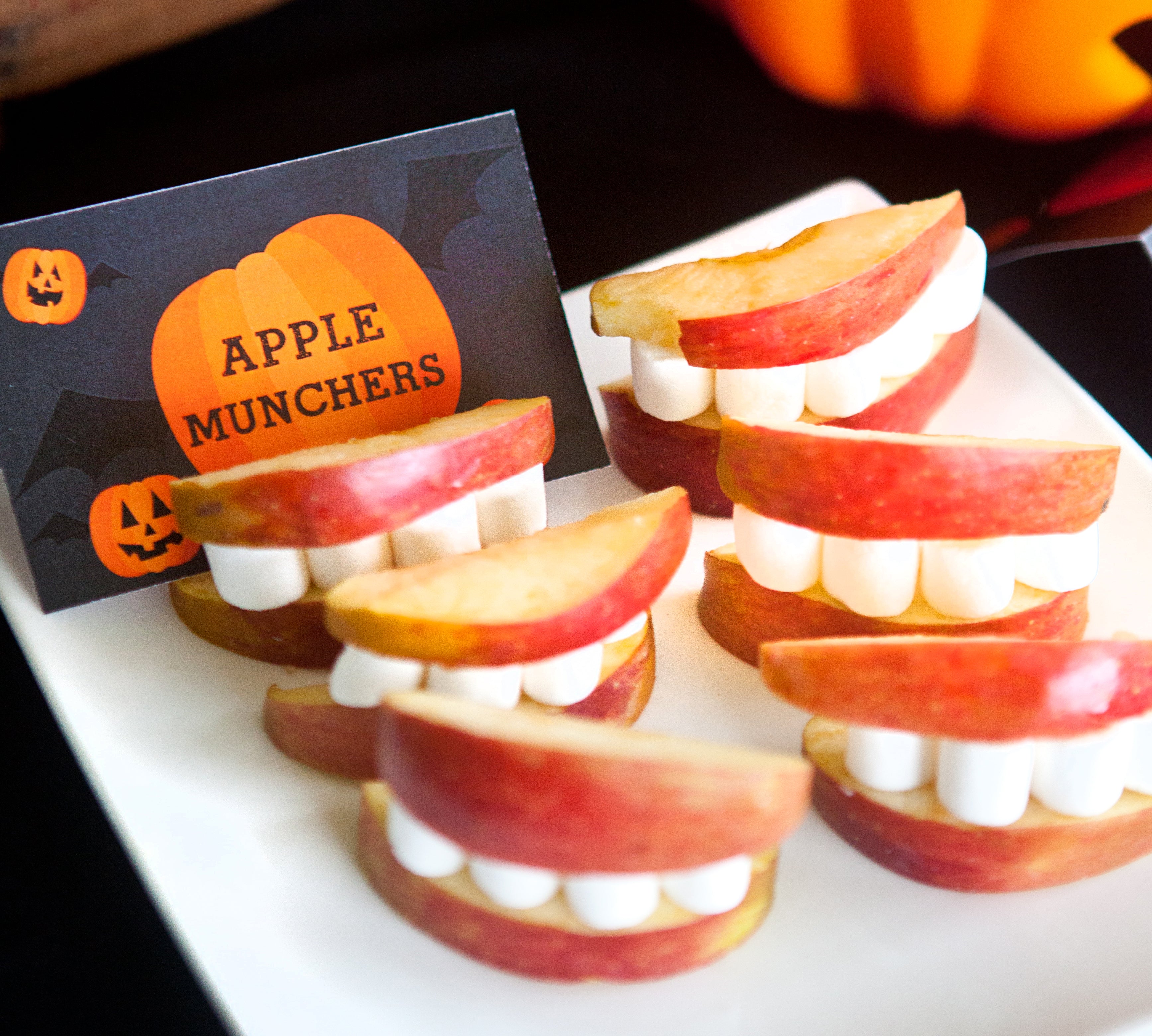 Healthy Halloween Food - Apple Munchers