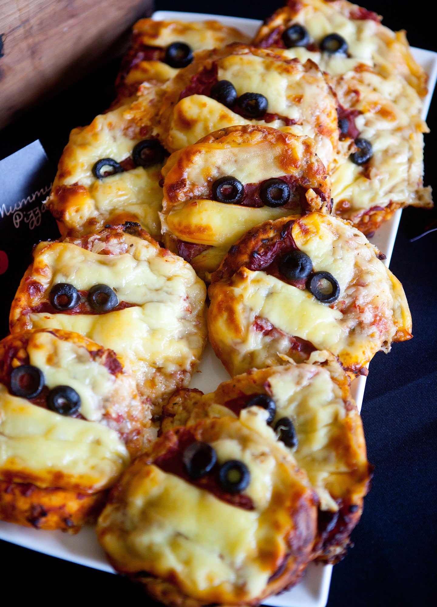 Healthy Halloween Snacks Mummy Pizza