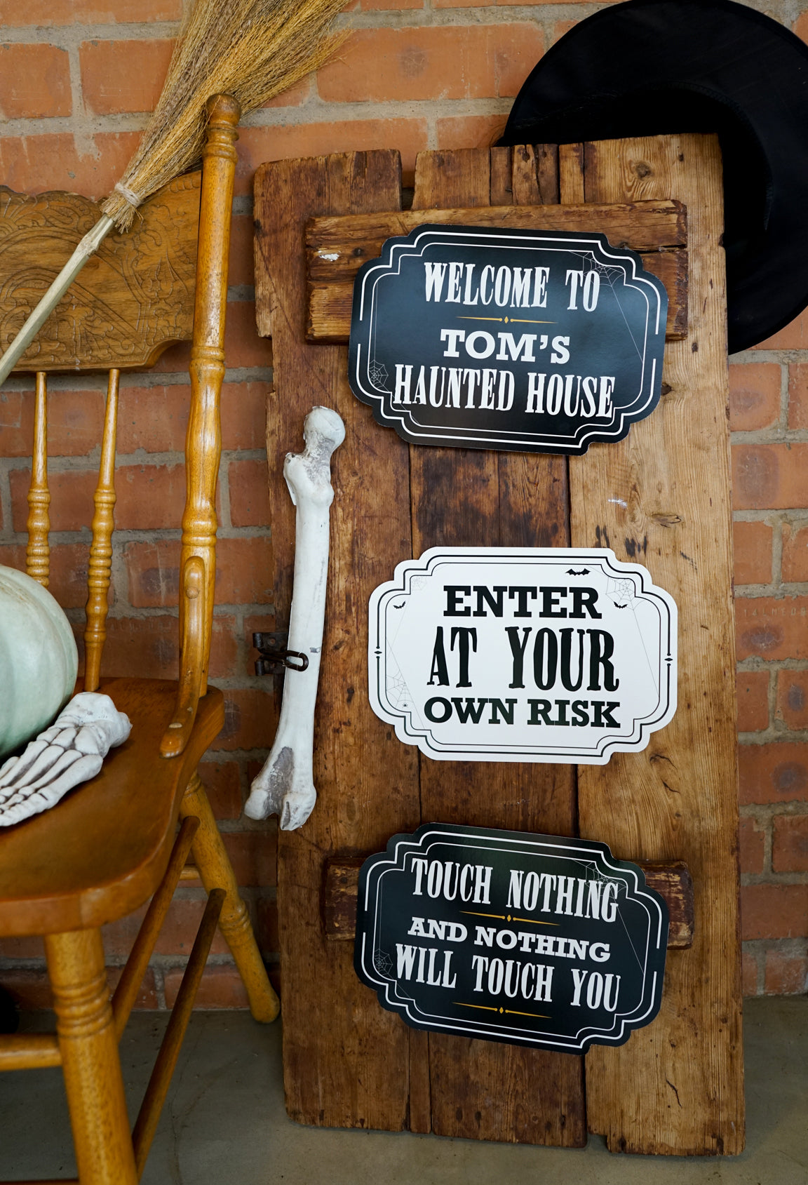 Halloween Party Directional Signs Decorations