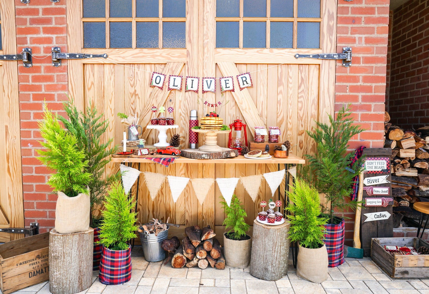 Little Lumberjack party Table Printables