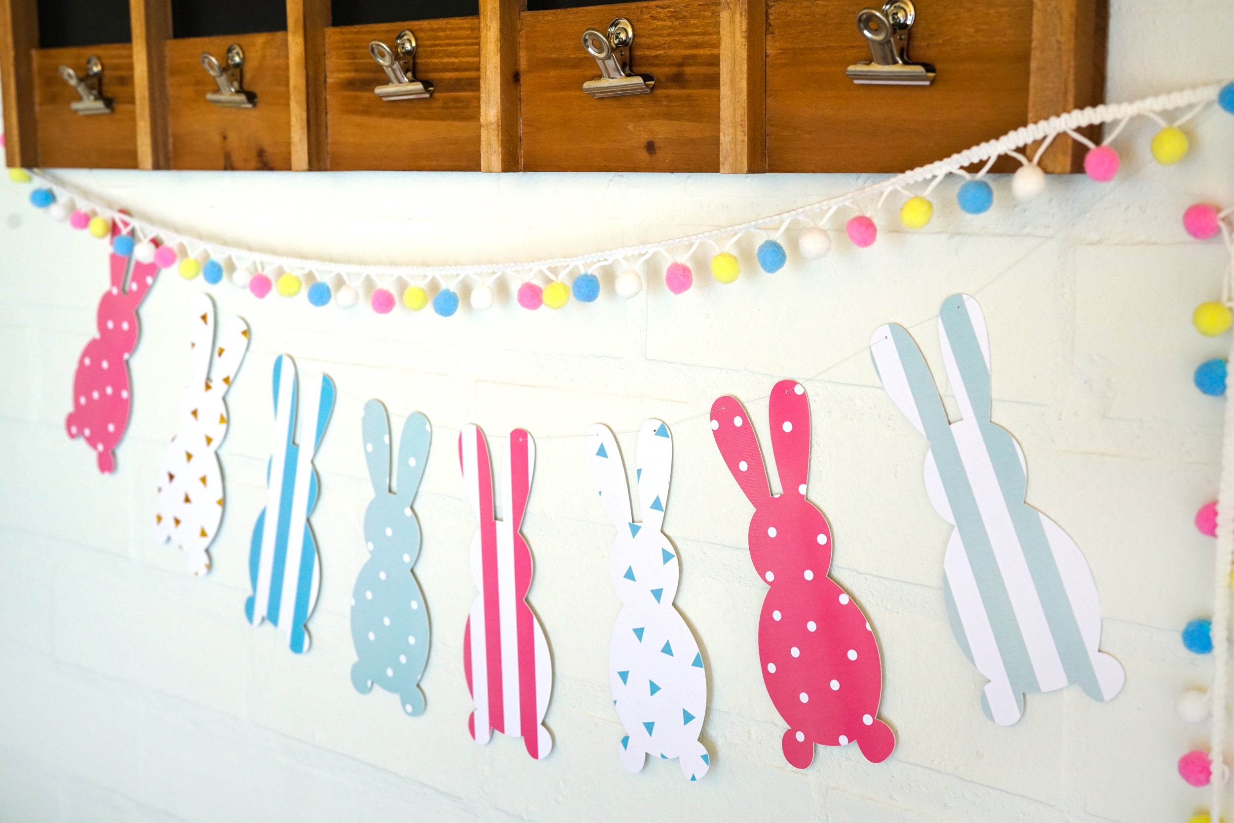 Bunny Garland SVG and Handcut Template