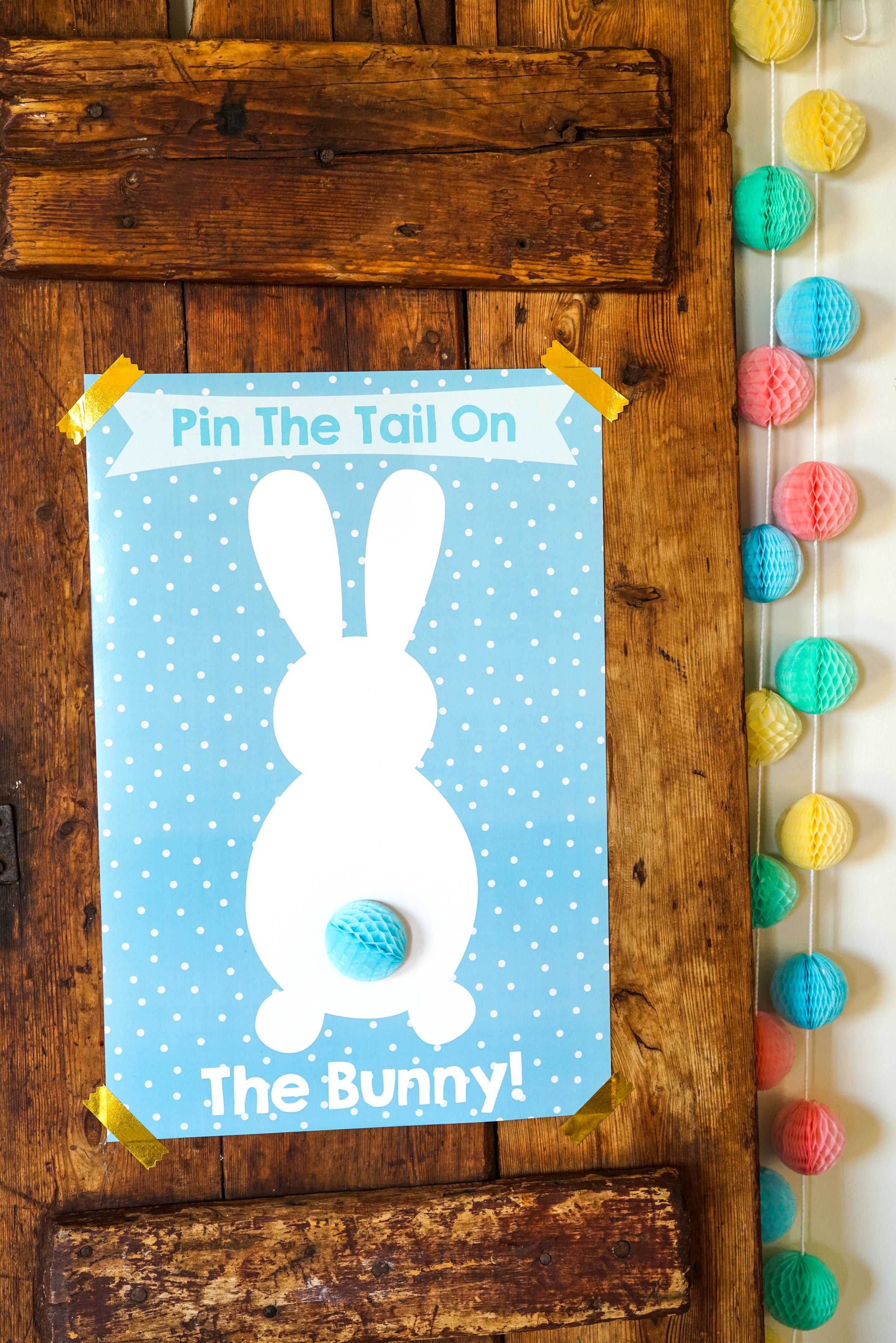 Easter Activity Ideas - Pin the Tail on the Bunny Pink