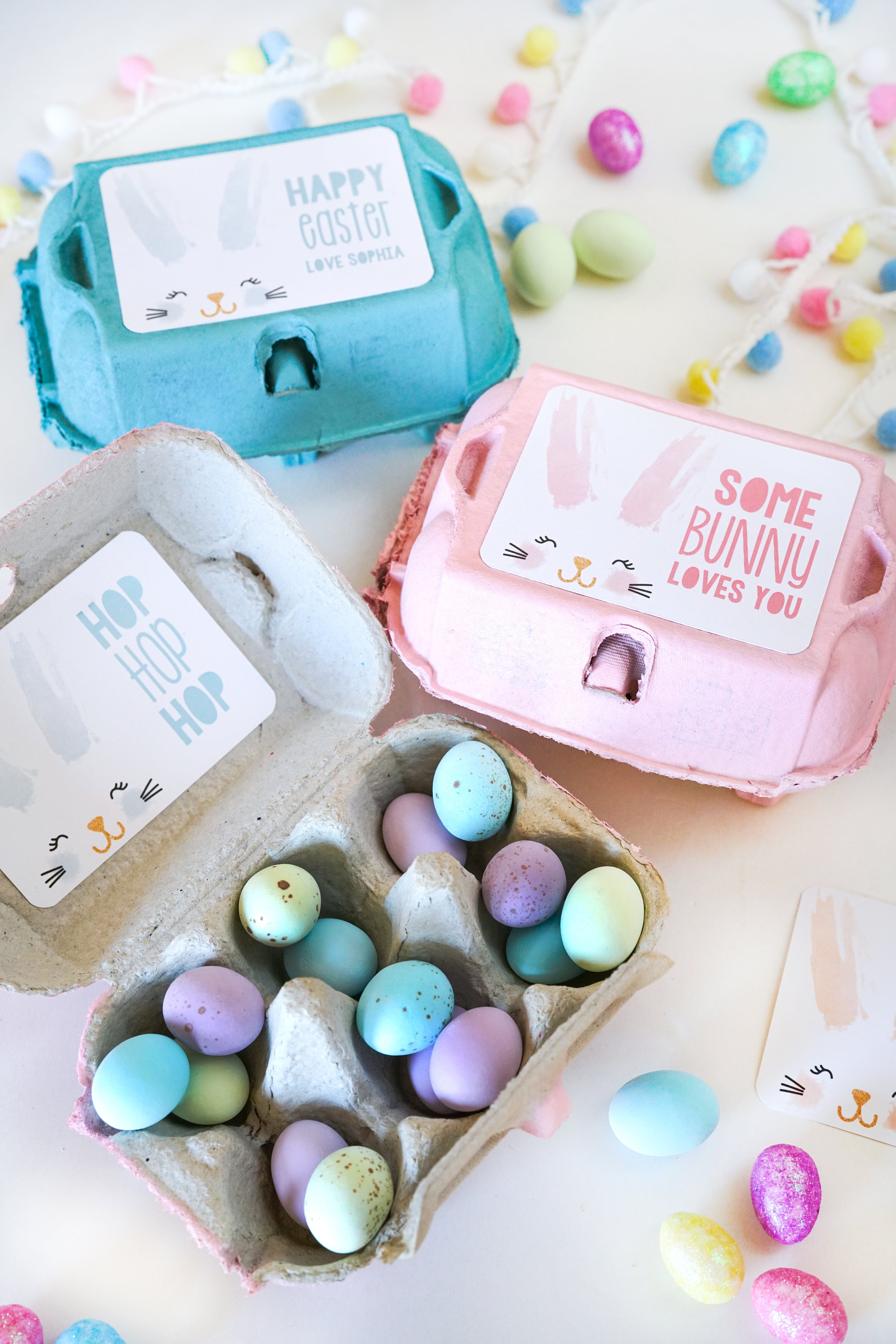 Free Easter Egg Box Labels