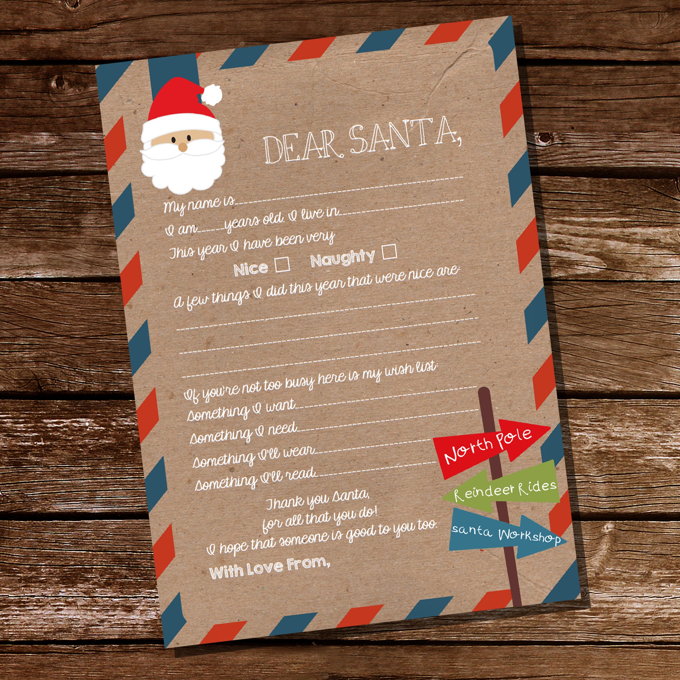 Letter to Santa Editable 