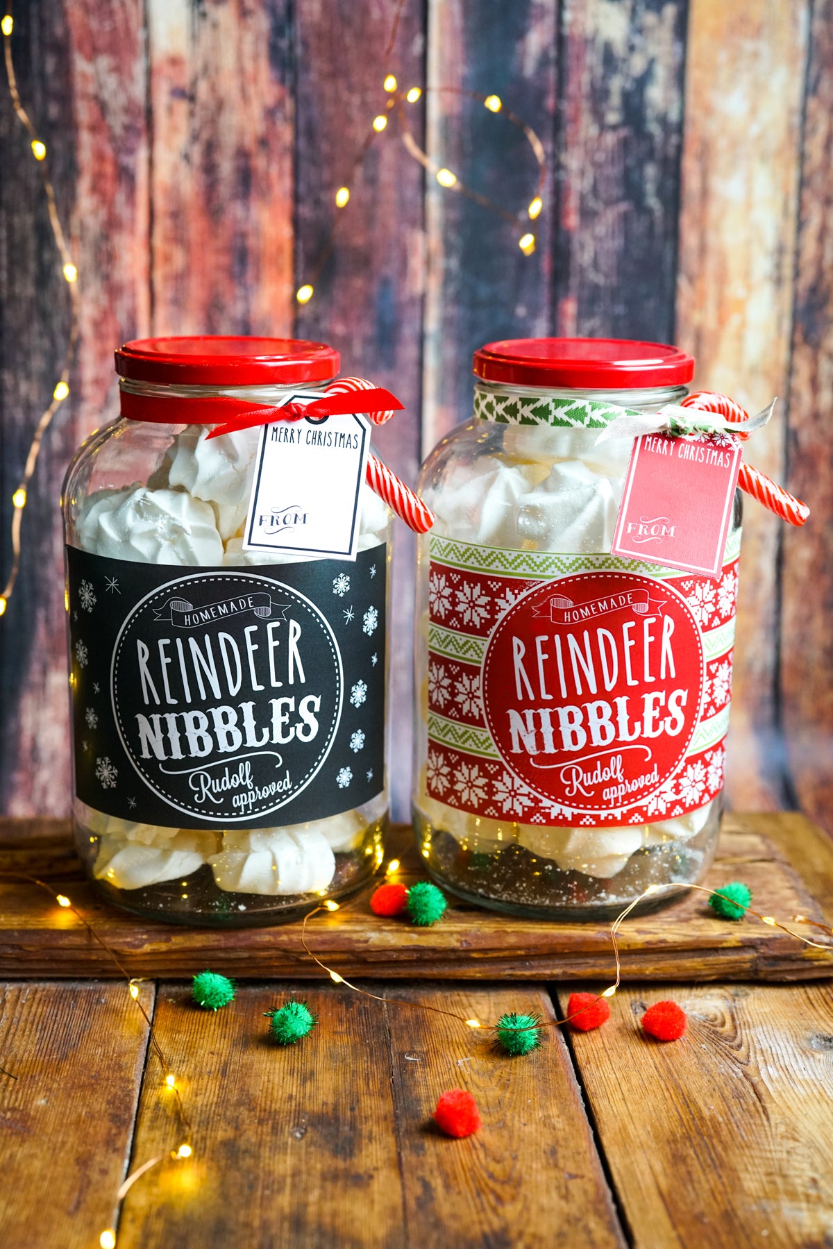 Free Christmas Jar and Gift labels