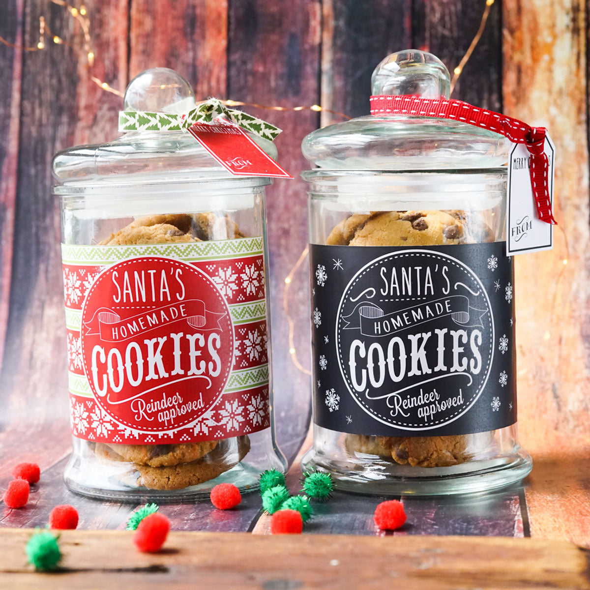 Santa's Cookies jar Labels and Tags