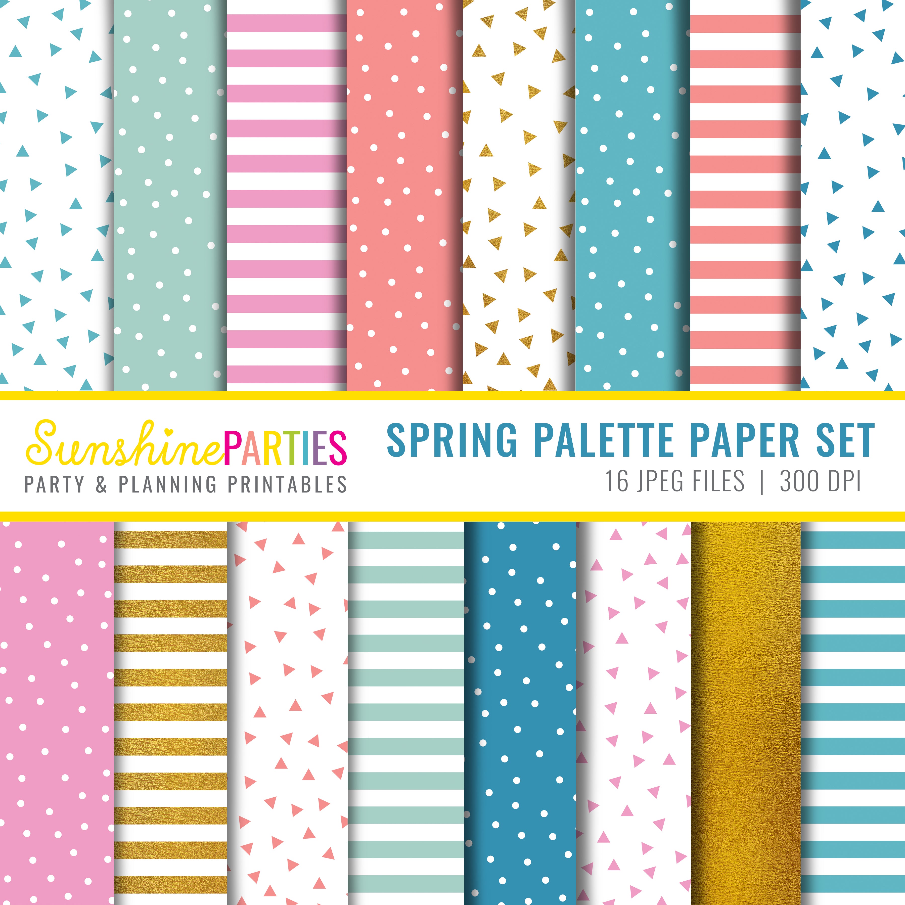 Spring Palette Digital Paper Set