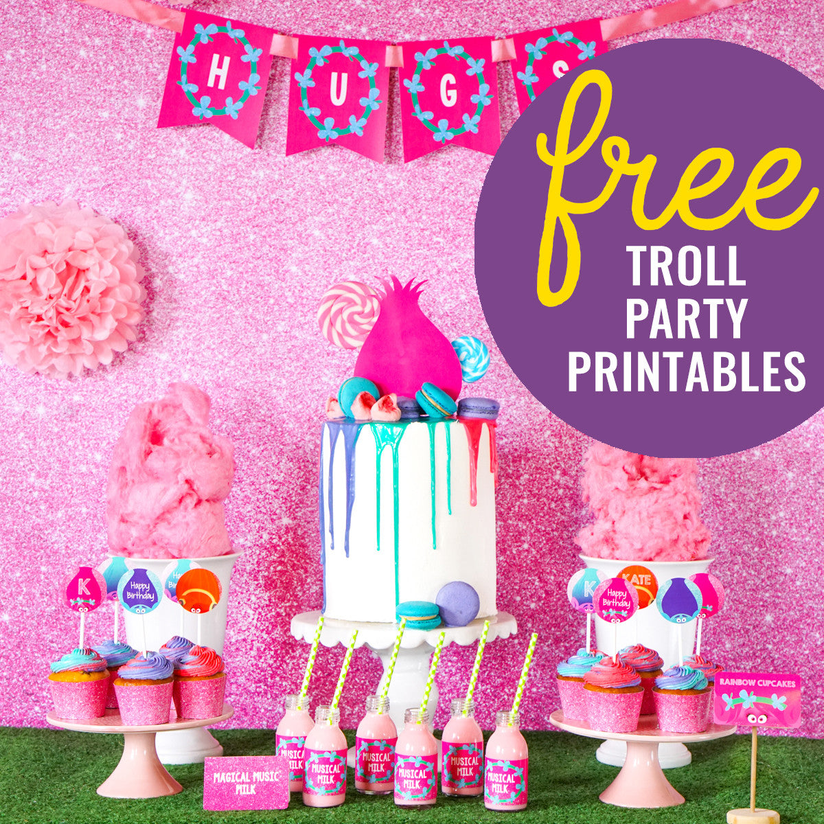 Free Trolls Party Printables