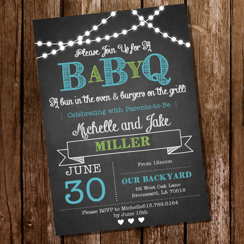 Download Chalkboard BaBy-Q Baby Shower for a Boy | BBQ Baby Shower ...