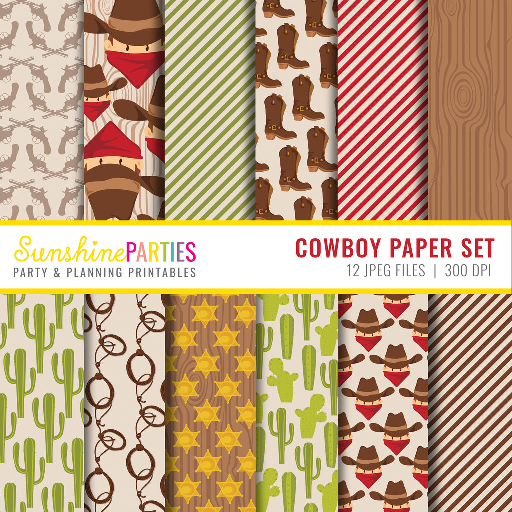 cowboy wrapping paper