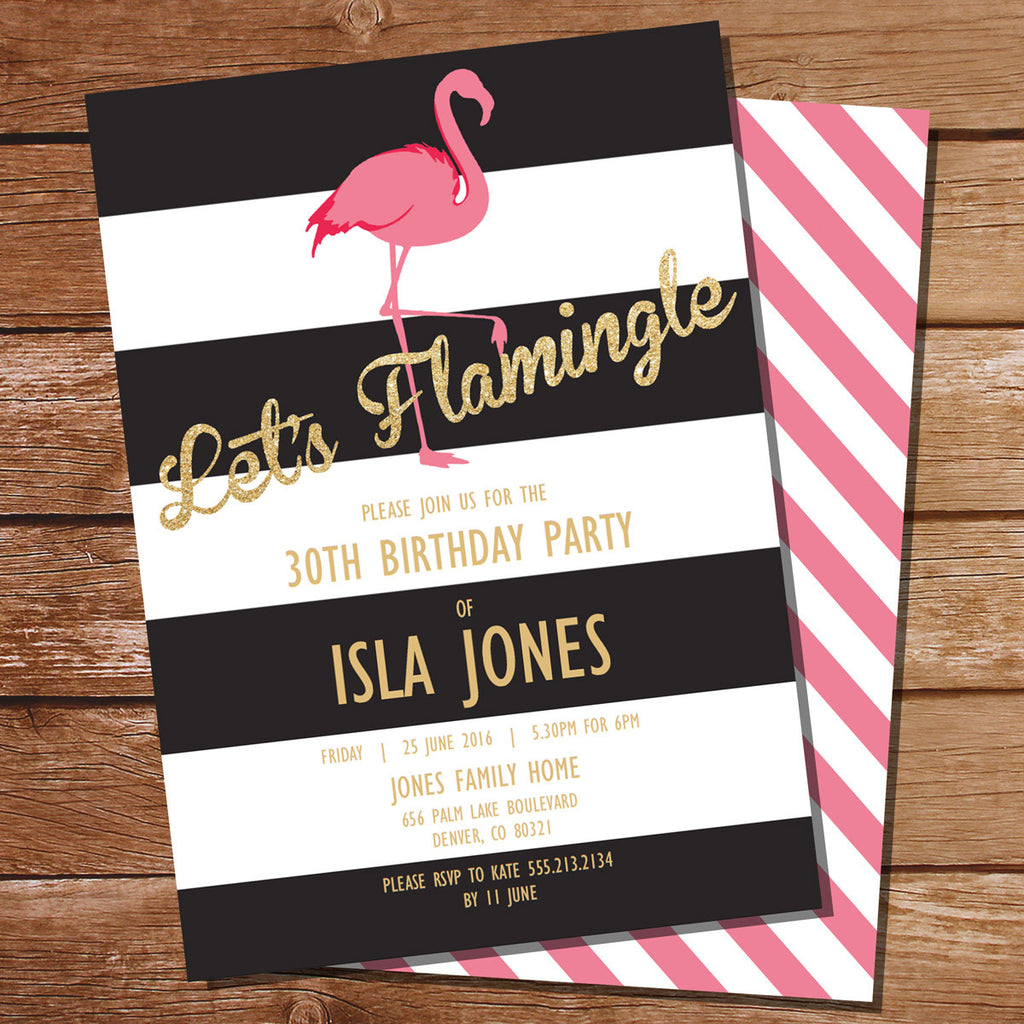 Lets Flamingle Pink Flamingo Summer Party Invitation Sunshine Parties 4349