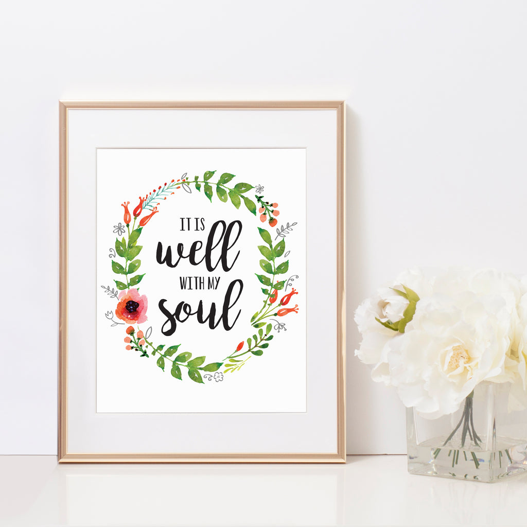 It Is Well With My Soul Philosophy Poster Wall Art Sunshine Parties