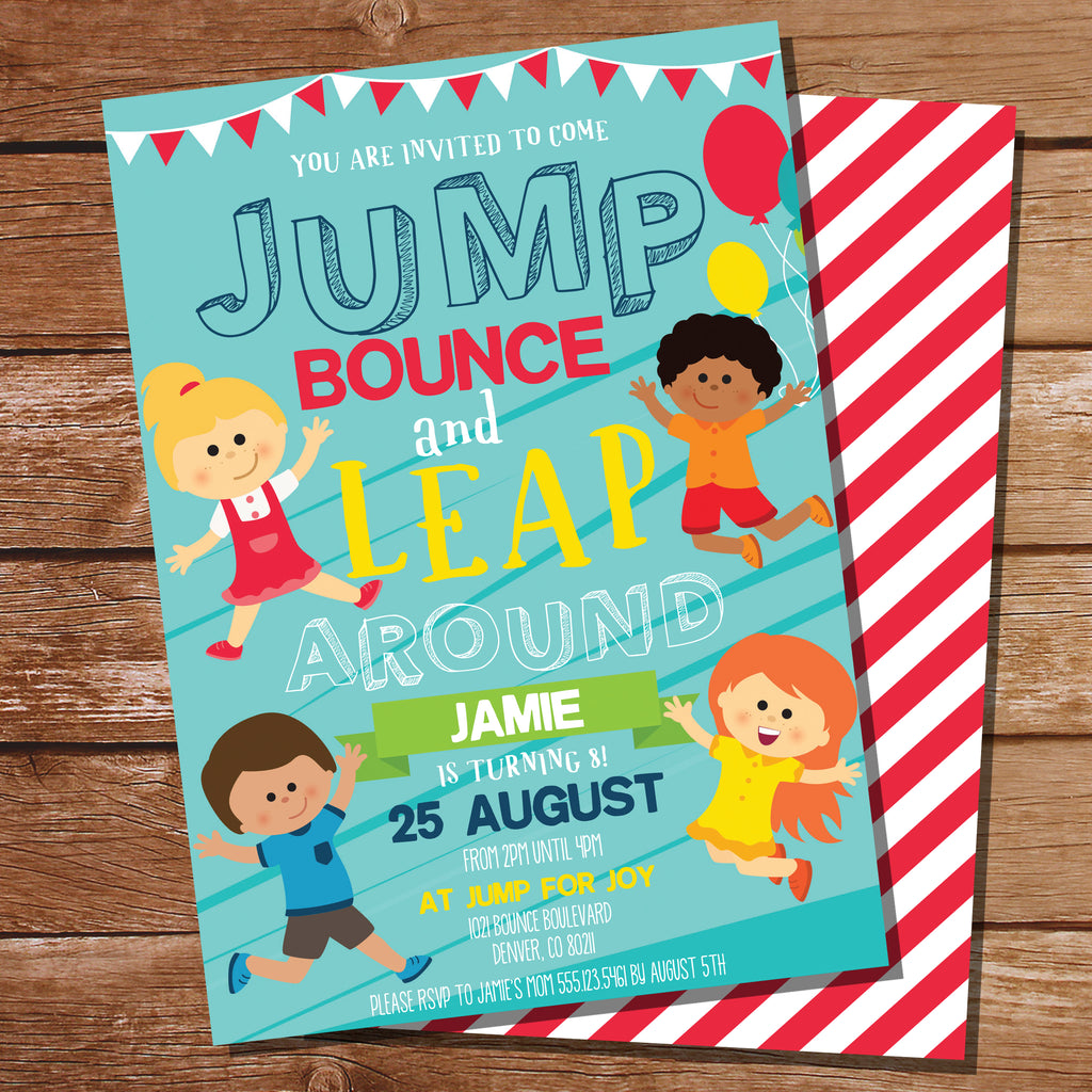 Jump Party Invitation Bounce House Party Sunshine Parties
