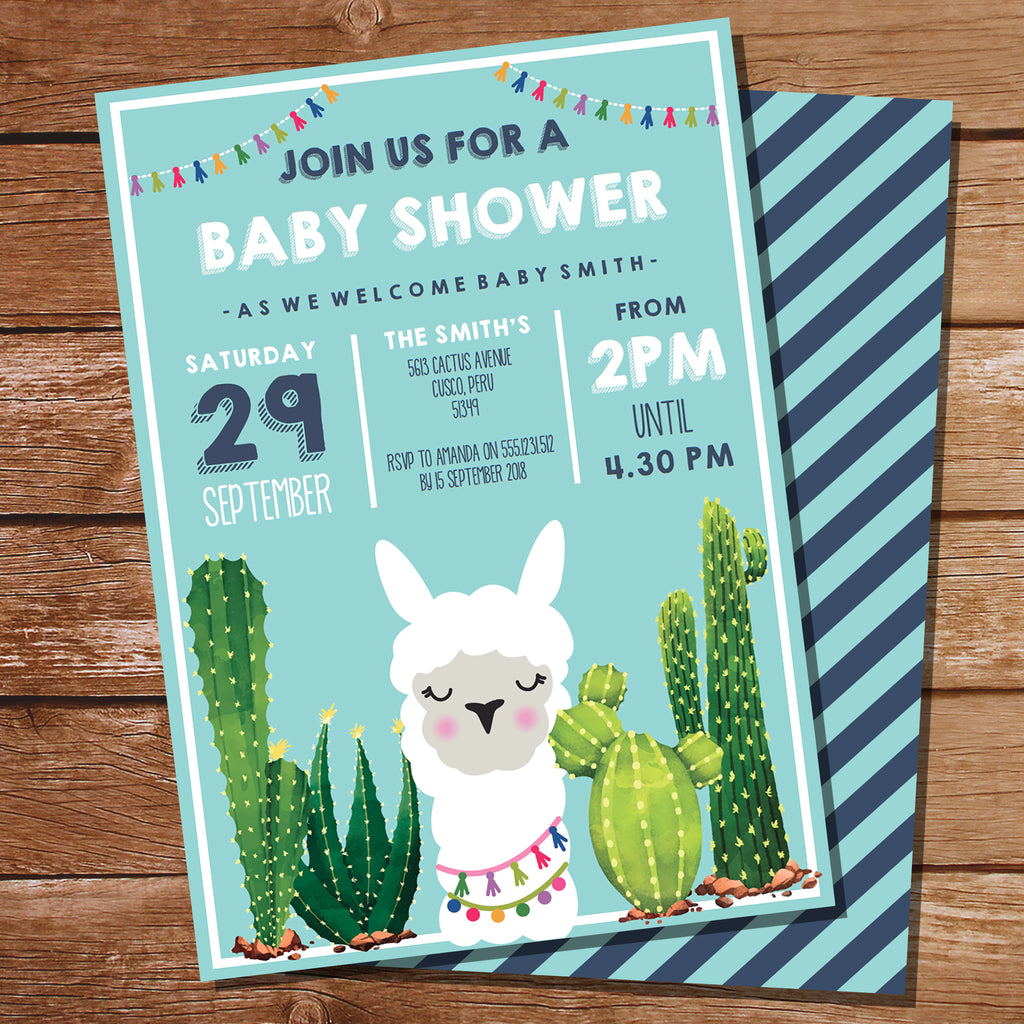 cactus baby shower boy