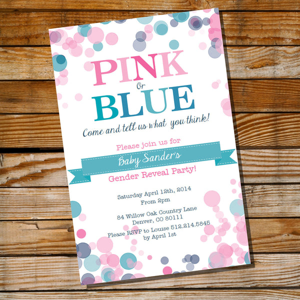 Pink Or Blue Gender Reveal Party Decorations Set