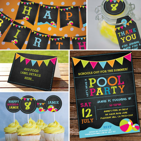 Slime Party Printable Set Boy or Girl Unisex Party Invitation,decor and  More-instantly Download Edit and Print at Home With Adobe Reader 