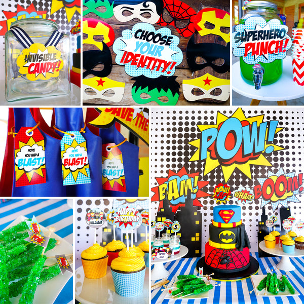 Superhero Boy Party Set | Superhero Party Decorations – Sunshine Parties