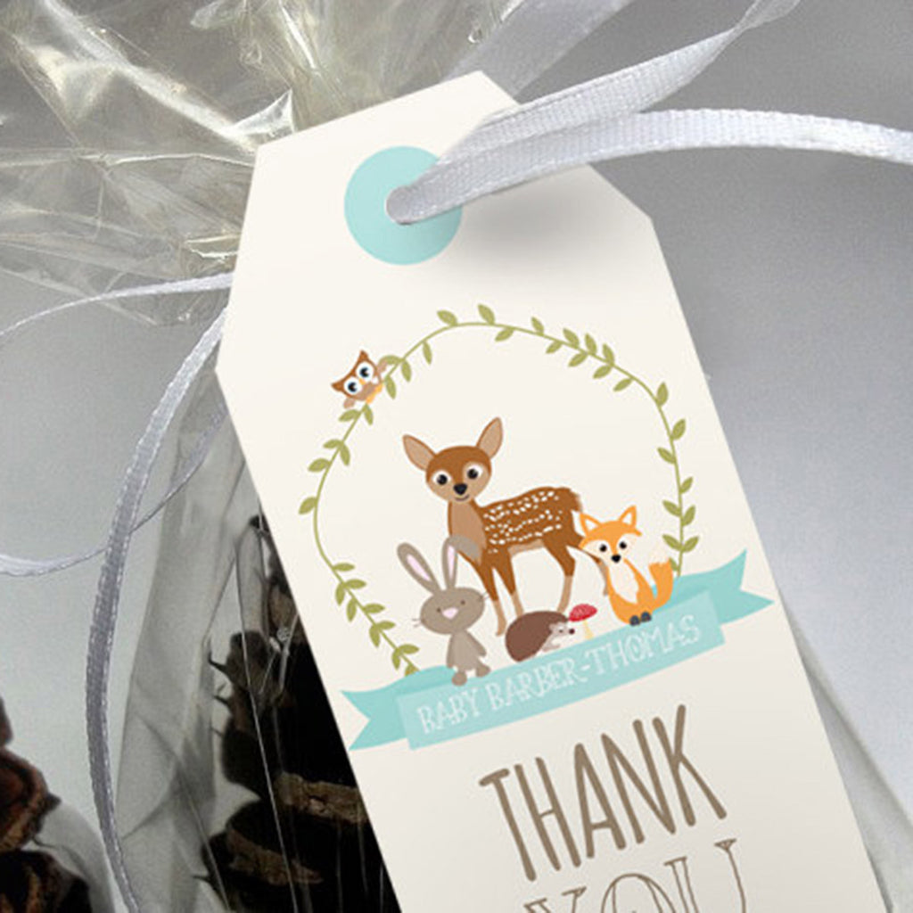 Woodland Baby Shower Favor Tags Woodland Party Favors Sunshine Parties