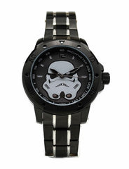 Stormtrooper Stainless Steel Mens Star Wars Watch with Black Two-toned Bracelet