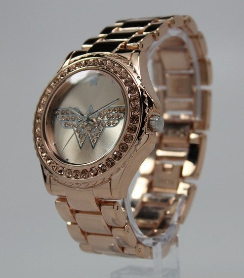 Wonder Woman Watch RoseGold with Light Peach Toned Stones ...