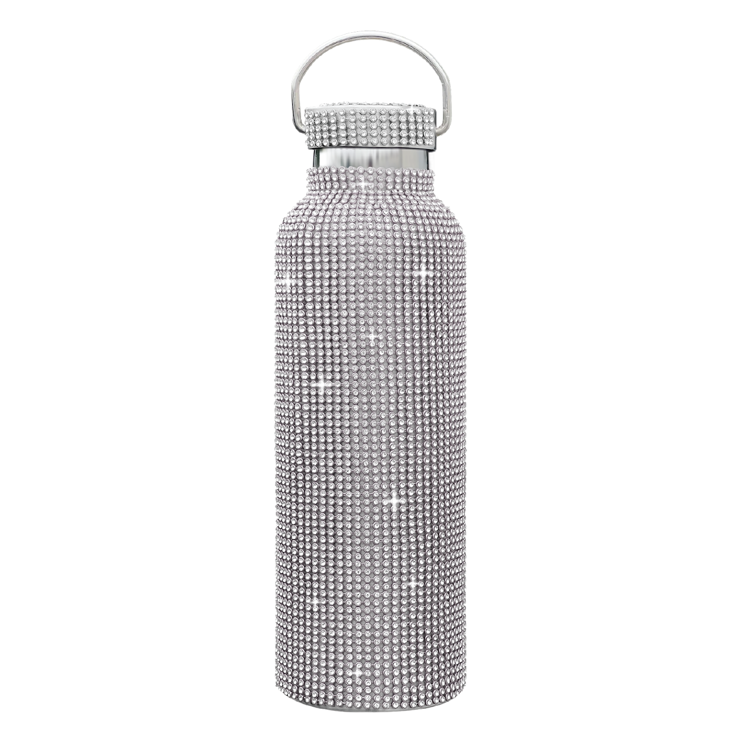 Genuine Paris Hilton Water Bottle Silver Rhinestone Stainless