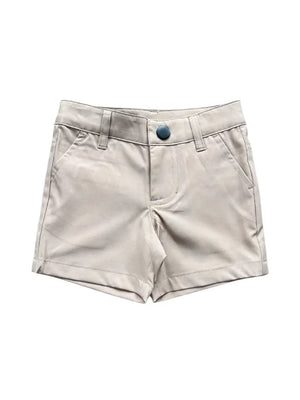 BOYS KHAKI DRESS SHORTS - Kitson LA