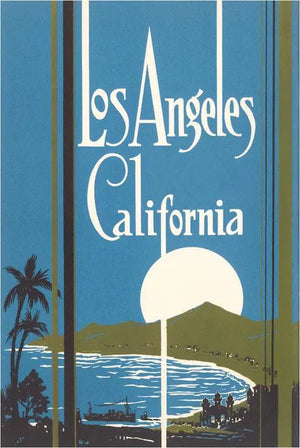 LA TRAVEL POSTER BLUE MAGNET - Kitson LA