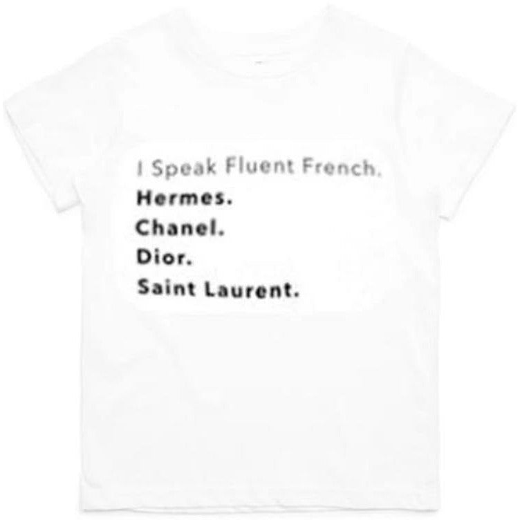 i speak fluent french hermes chanel shirt